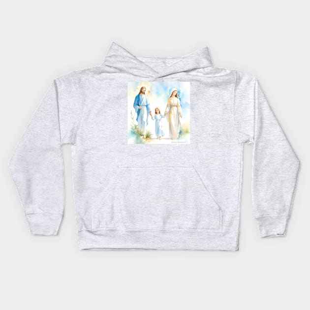 The Holy Family Kids Hoodie by Andrea Matarazzo